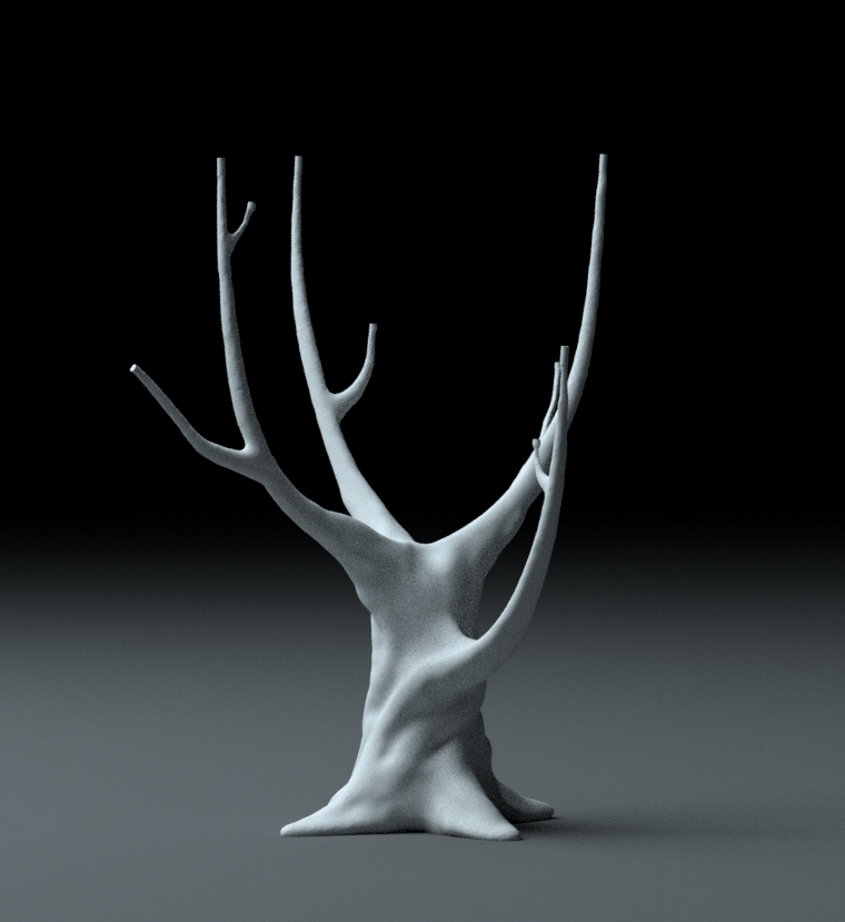 3D model af træ